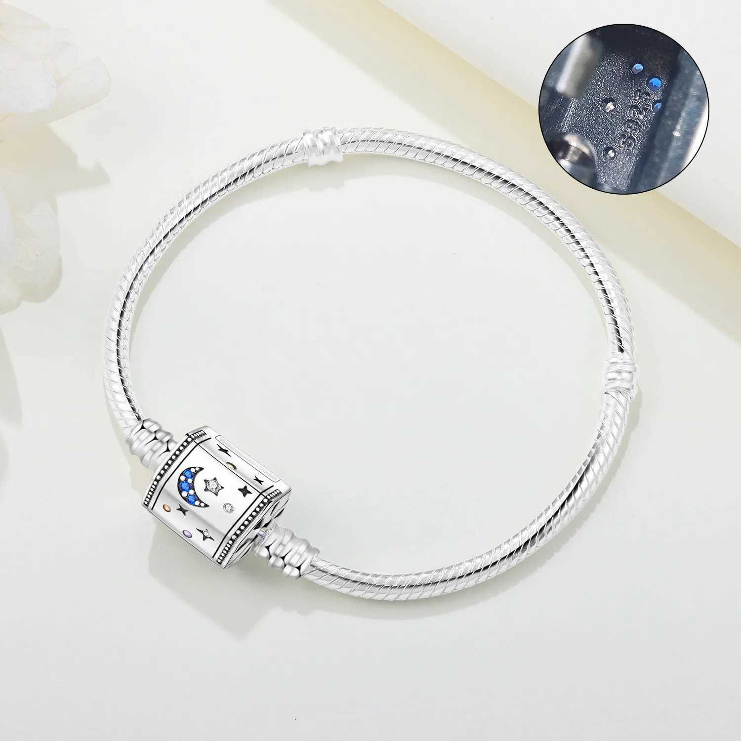 Orstarry New 925 Sterling Silver Rotating Star Bracelet Chain Link Women Bracelet Festival Jewelry Party Trendy Gifts W250728