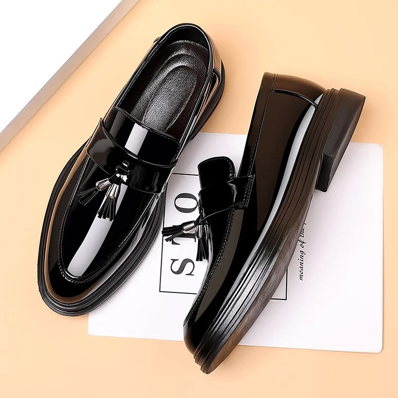 Leather Shoes for Men 2025 Autumn Business Formal Plus Size Dress Mens Shoe Casual Soft Soled Black Mens Wedding Groom Shoes 250723