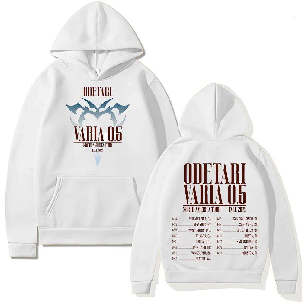 Designer Leisure High Quality Rapper Hoodie Odetari VARIA 0.5 North America Tour Fall2025 Pullover Women Men High Street Clothes Casual Y2K Sweatshirt