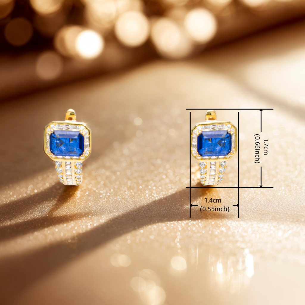 Minimalist Style Gold Plated Earrings with Sterling Silver Ear Posts for Women