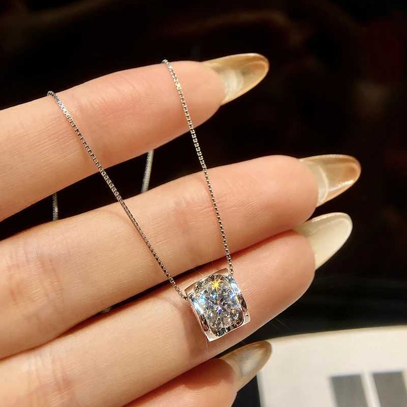 Heart Pendant Necklace for Women Certified Moissanite Diamond 925 Sterling Silver Romantic Wedding Jewelry Z250910