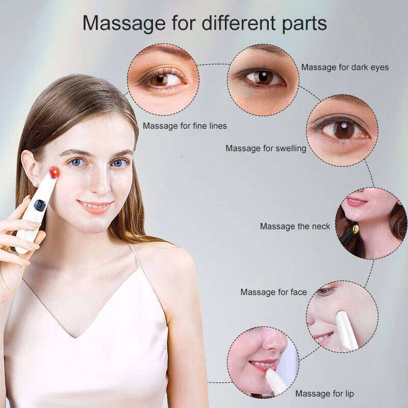 Neck Lifting Device Facial Massager Double Chin Remover Red Light Photon Vibration Beauty Instrument for Face Eye Wrinkle