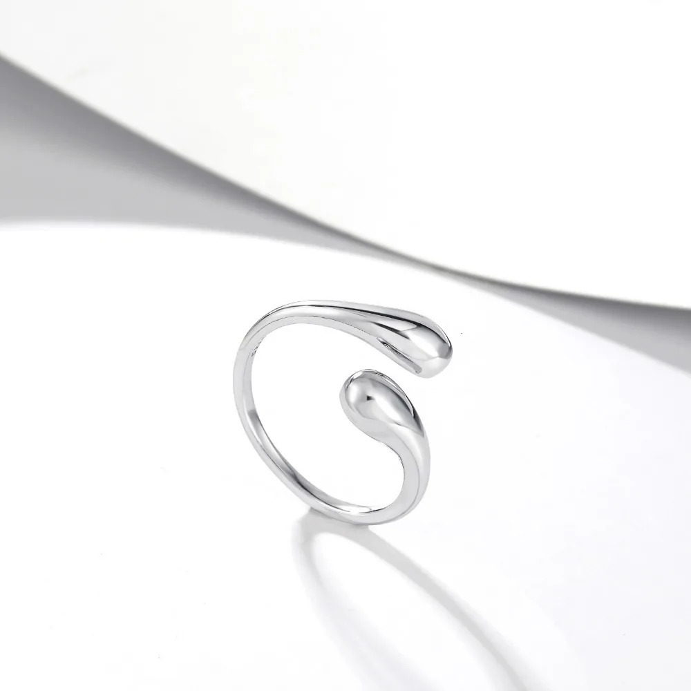 Monkton 100% 925 Sterling Silver Chunky Water Drop Rings For Women Handmade High Polished Band Statement Ring Girl Gifts 250723