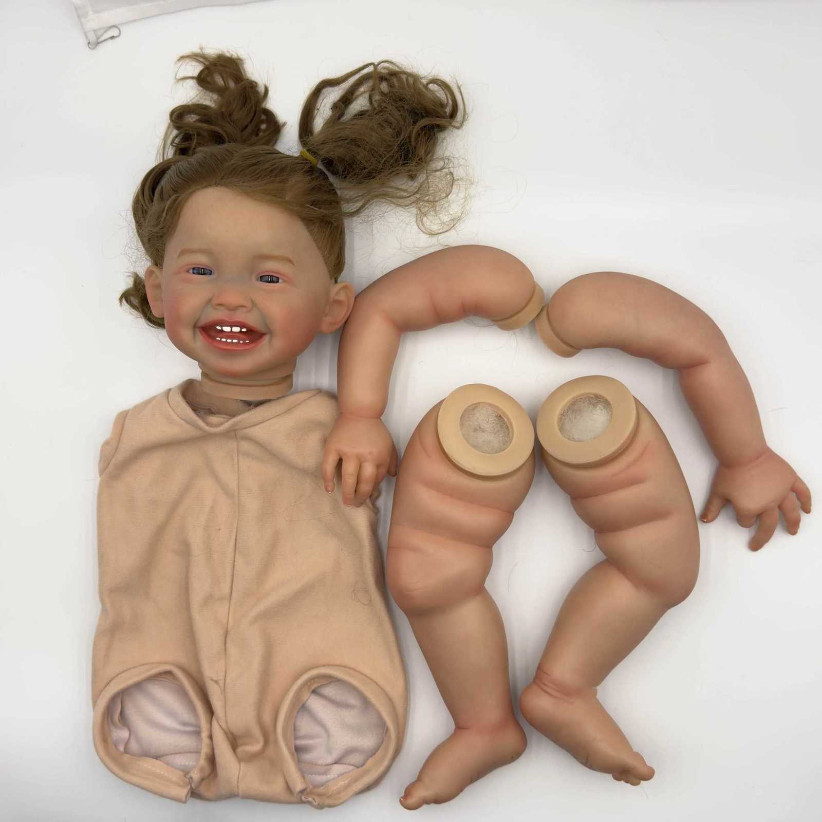 24-inch NPK Mila Lifelike Unfinished Reborn Doll kit Painted Doll kit Doll parts with Hand Root Hair W250728