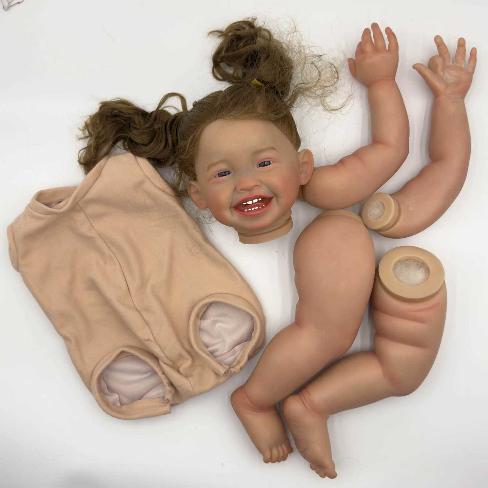 24-inch NPK Mila Lifelike Unfinished Reborn Doll kit Painted Doll kit Doll parts with Hand Root Hair W250728