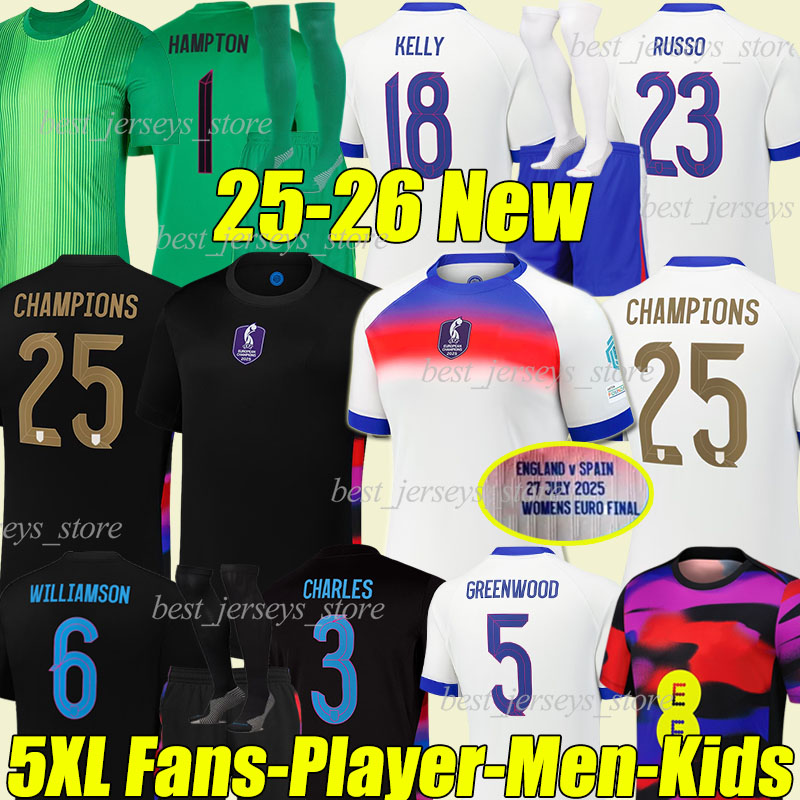 5XL Angleterre KELLY soccer jerseys 2025 eNGLanDS RUSSO CHARLES GREENWOOD HAMPTON KANE RICE PALMER BELLINGHAM BOWEN football shirts men women kids kit socks sets