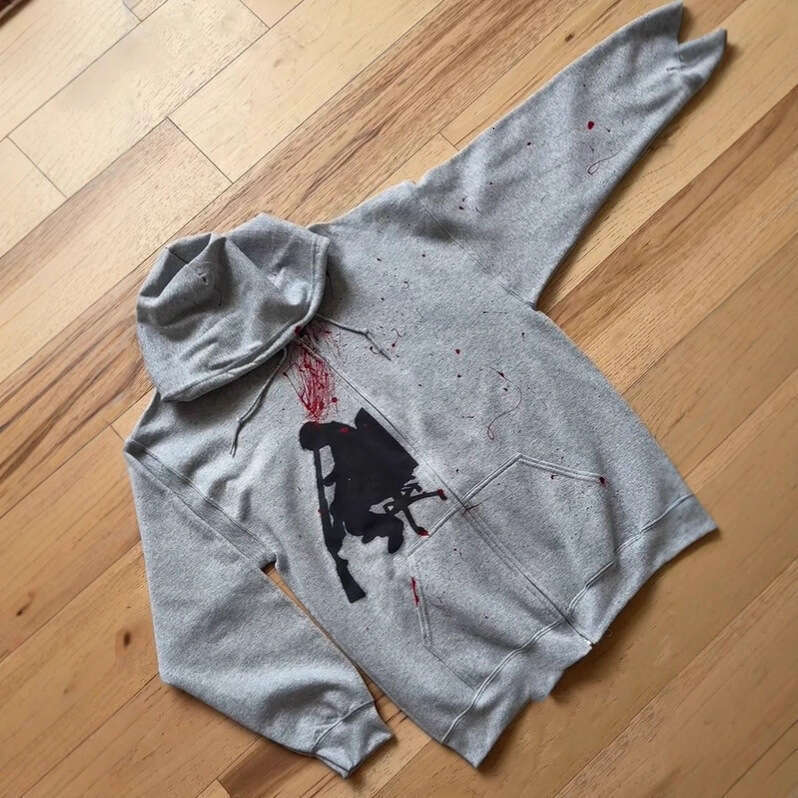 Unique Printed Zipper Hoodie Long Sleeve Pullover Sweatshirt Street Fashion Y2K ddmypluto