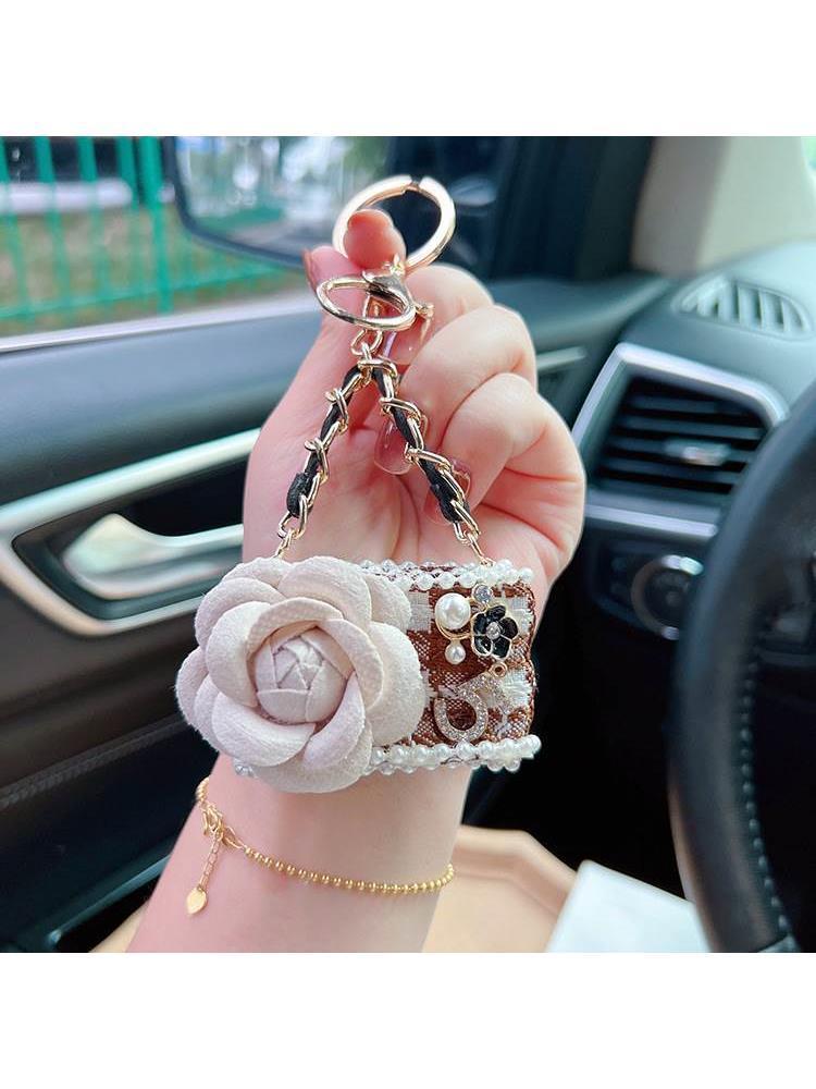 Fashion Flower Mobile Bag Model Keychain Personalized Creative Bag Pendant Car Keychain Female 250728