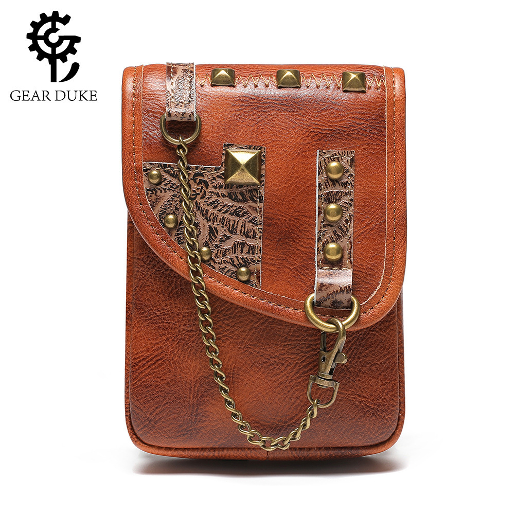 Genuine Leather Top Layer Cowhide Phone Waist Women's Crossbody Small Square Bag ddmymoon