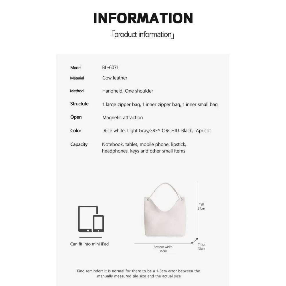 Designer Bags 2025 Urban Women's New Genuine Leather Tote High Quality, Large Capacity, Versatile Shoulder Bag For Daily Commute Luxury Bag