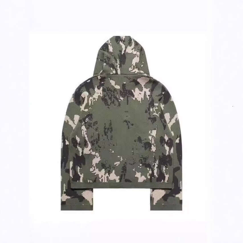 American Camouflage Digital 3D Printed Hoodie Personality Street Trend Zipper Loose Unisex Sweatshirt