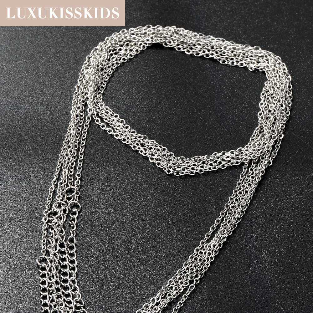 10pcs/lot Bulk Wholesale DIY Rolo 2mm Chain No Fade Choker for Jewelry Making XJ250708