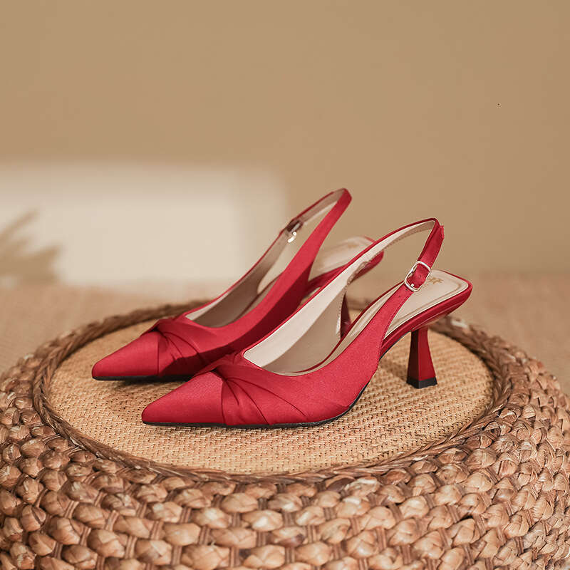 Sandals 2024 Spring Fashion Huizhou Autumn New High Heels Women's Stiletto High-end Backless Shoes