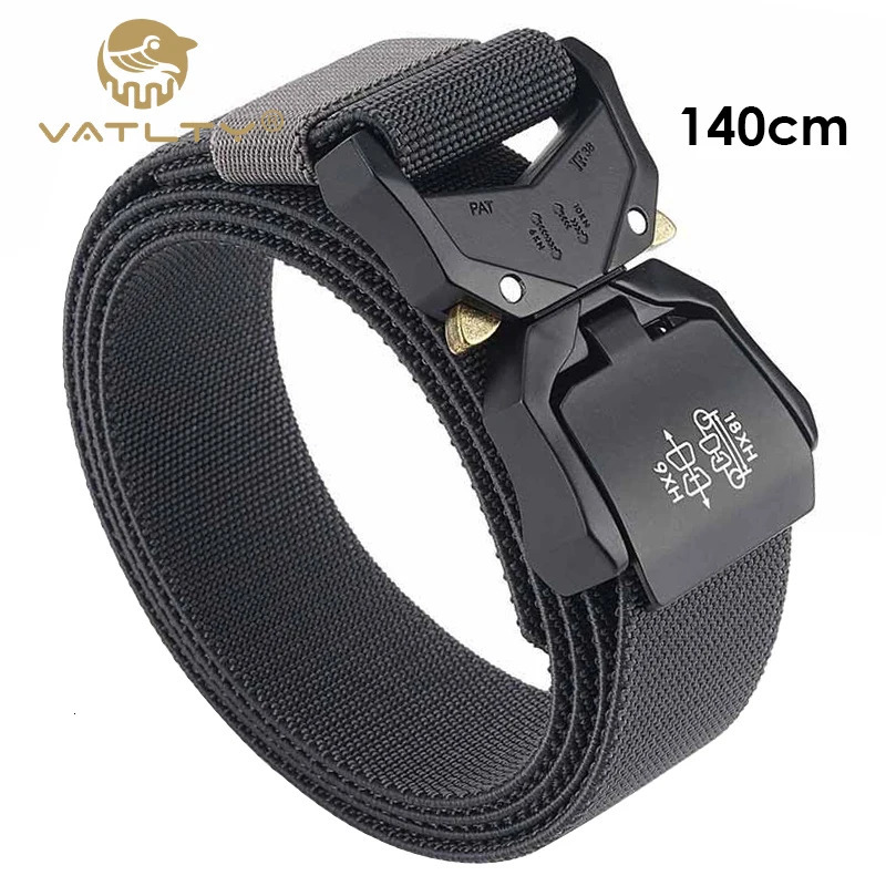 VATLTY 140cm Elastic Belt For Men Aluminum Alloy Quick Release Buckle Strong Nylon Tactical Male Military Accessories 250716