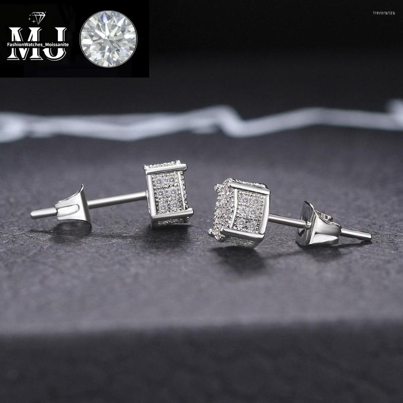 Stud Sier Earrings Vvs moissanite Men Women Hip Hop Rock Rapper Band Dinner Party Designer Jewelry