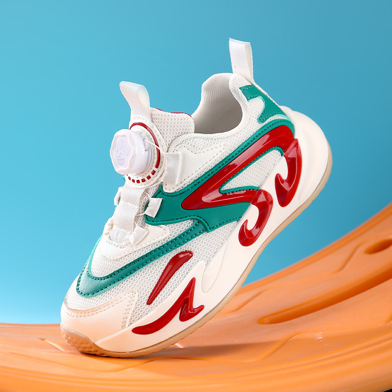 Boys' 2025 Spring New Children's Sports Mesh Breathable Boys Elementary School Students Non-Slip Wear-Resistant Running Shoes