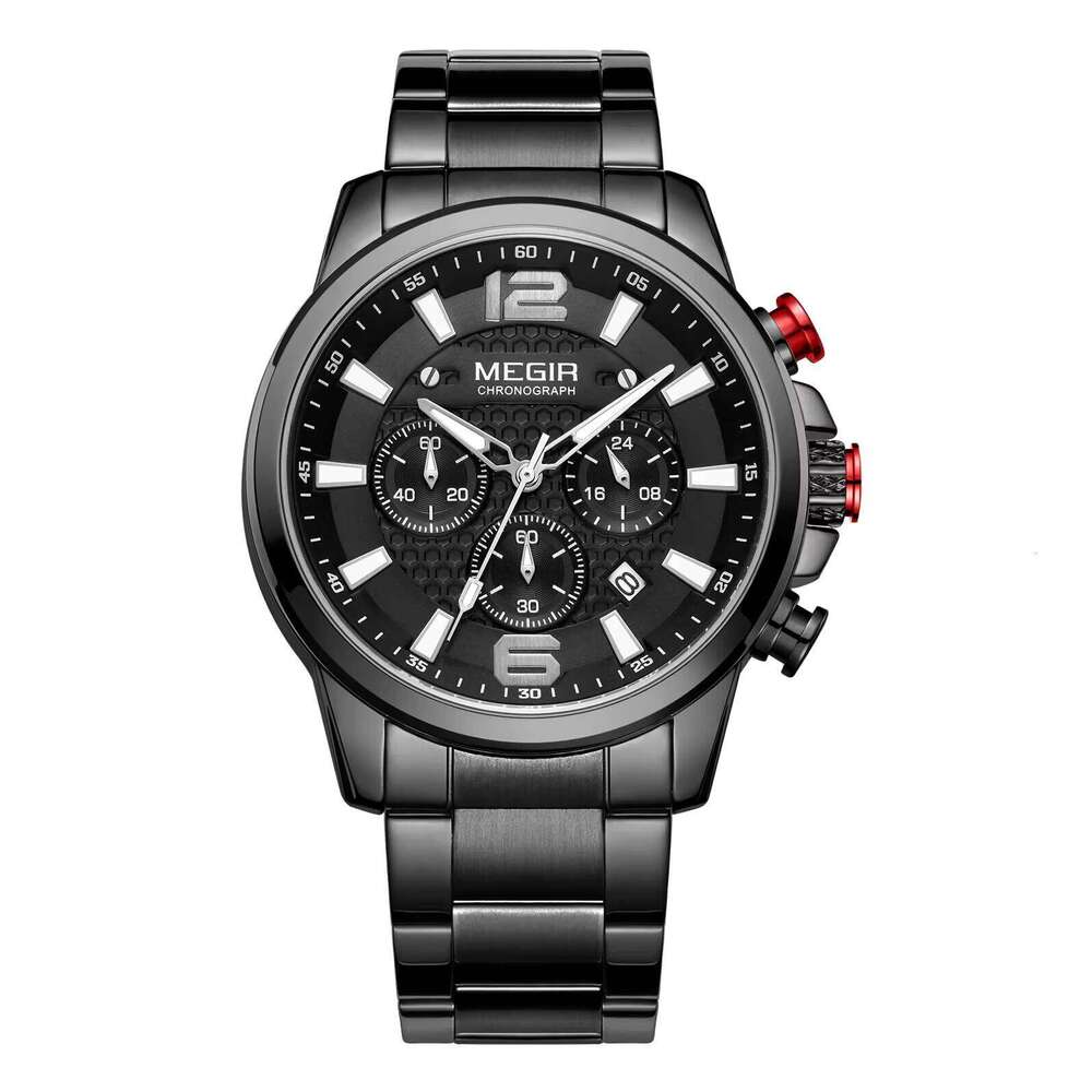 MEGIR Men's Business Chronograph Watch - Stainless Steel, Waterproof, Luminous, 44mm - Bulk Wholesale