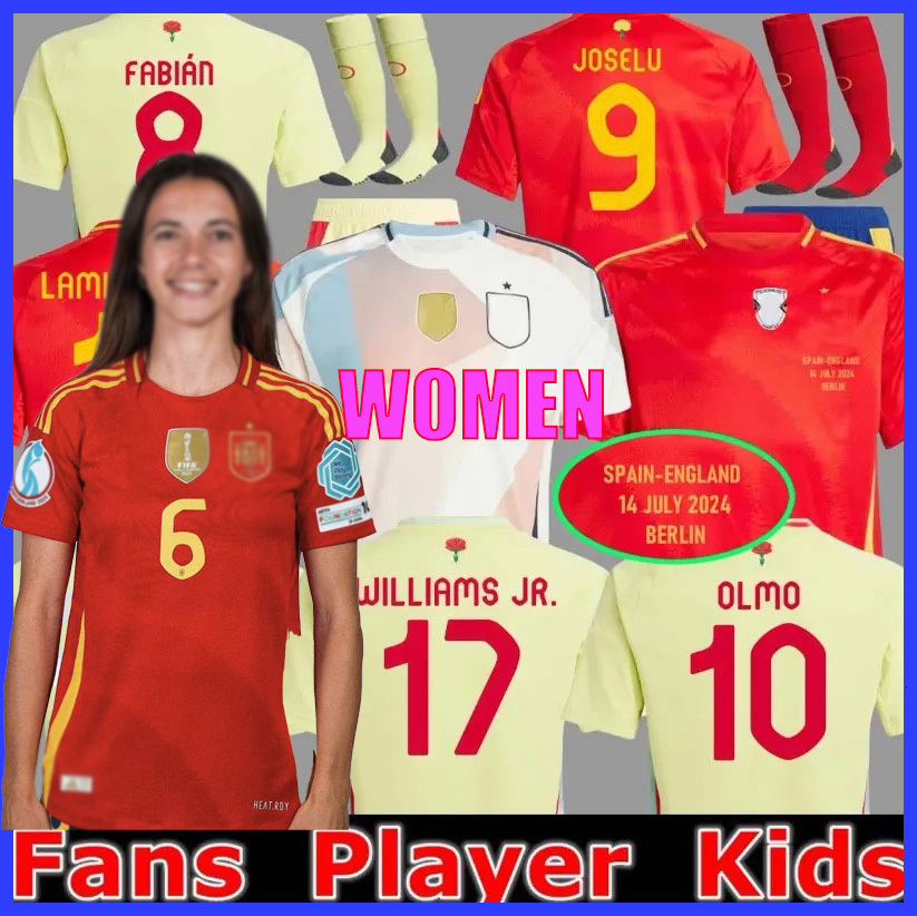 Spain women 25 26 Lamine Yamal WILLIAMS RODRIGO Pedri Olmo Gavi Soccer Jerseys Joselu Carvajal Ferran Zubimendi 2025 26 Espana Football Shirt Men Kids