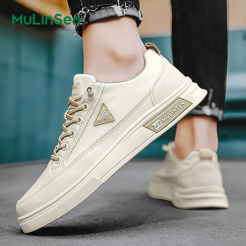 Mulinsen men's summer breathable soft-soled mesh white shoes sports leisure mesh panel shoes men's hollow trendy shoes