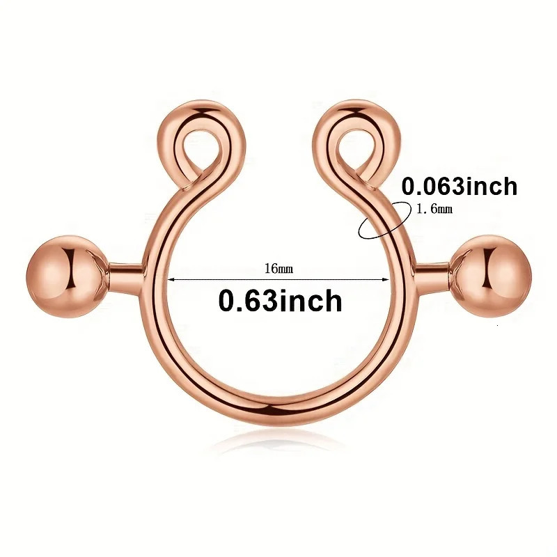 2 pcs and Comfortable 14G Stainless Steel Nipple Rings - Perfect for Enhancing Your Look and Adding a Touch of Sexiness 250722