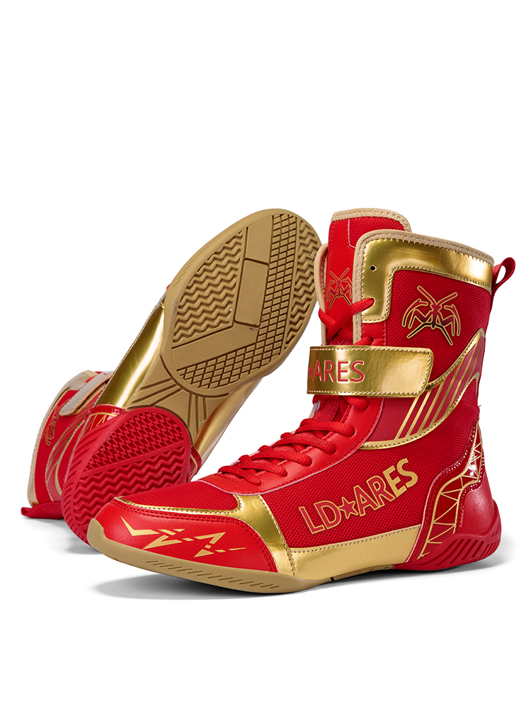 Boxing shoes Sneakers Mens trainers high top fighting indoor fitness wrestling mesh breathable support non slip