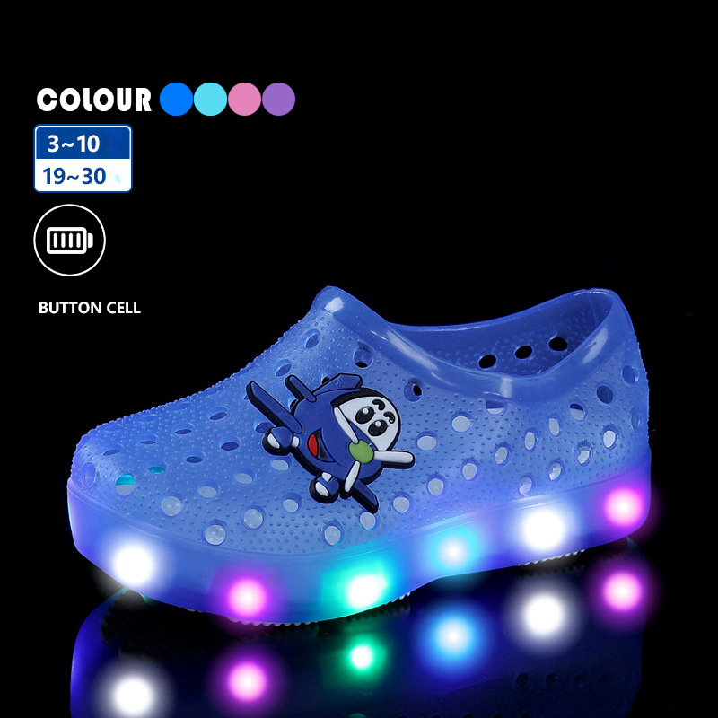 Garden Summer Car Kids LED Flashing Children's Sandals Baby Electronic Light Shoes