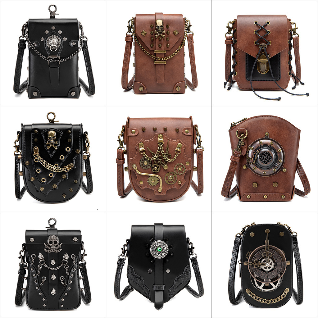 2025 New Steampunk Women's Single Shoulder Heavy Craft Dumpling Versatile Underarm Coin Phone Bag ddmymoon