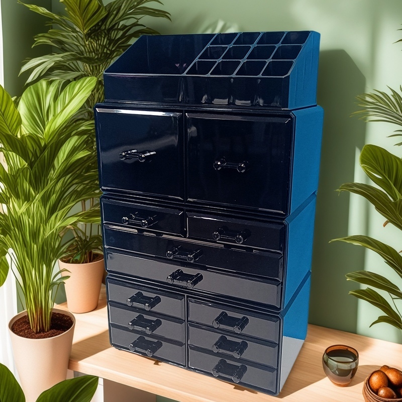 Durable Stackable Beauty Supplies Holder: Sleek All-In-One Cabinet Design by Colorful Material