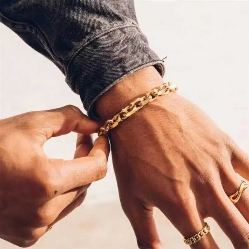 8MM Men O-Chian Bracelet 316L Stainless Steel Jewelry Simple Fashion Hip Hop Punk Style Bangle W250728