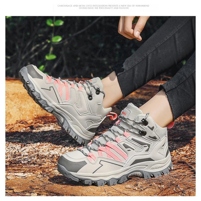 Women Men Hiking Shoes Outdoor Trekking Sports Climbing Camping Boots Nonslip Waterproof Walking Jogging Trainers Sneakers 250725