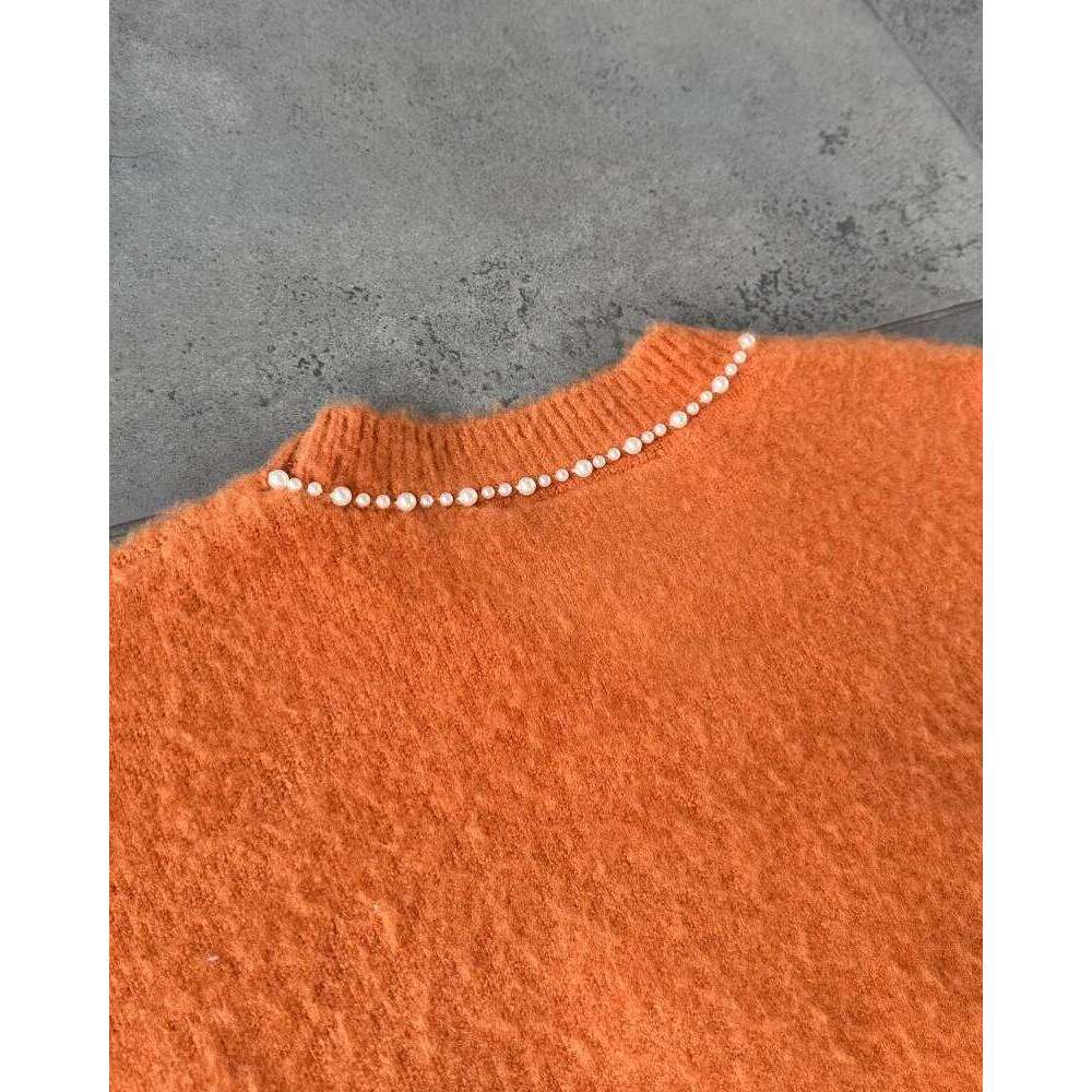 2025 Hip Hop Winter New Street Fashion Men Sweater Haruku Trend Casual Jumper Personality Pearl Embroidery Design Knitwear