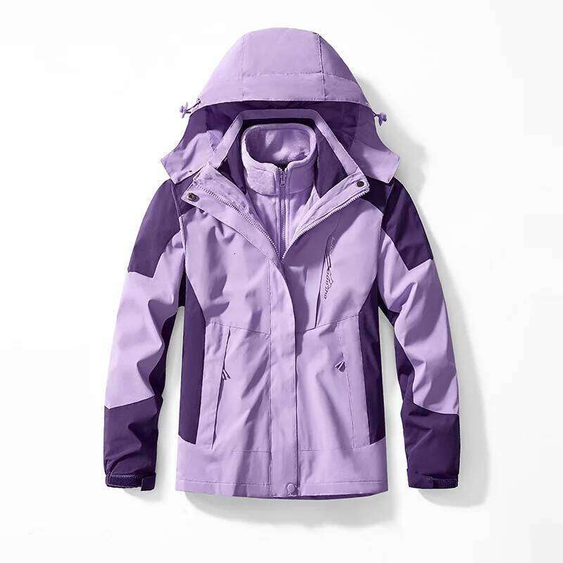 Unisex Two-pieces Sets 3 in 1 Parkas Jackets Male New Arrived Winter Men Outdoor Jacket Waterproof Hiking Windbreaker Coat