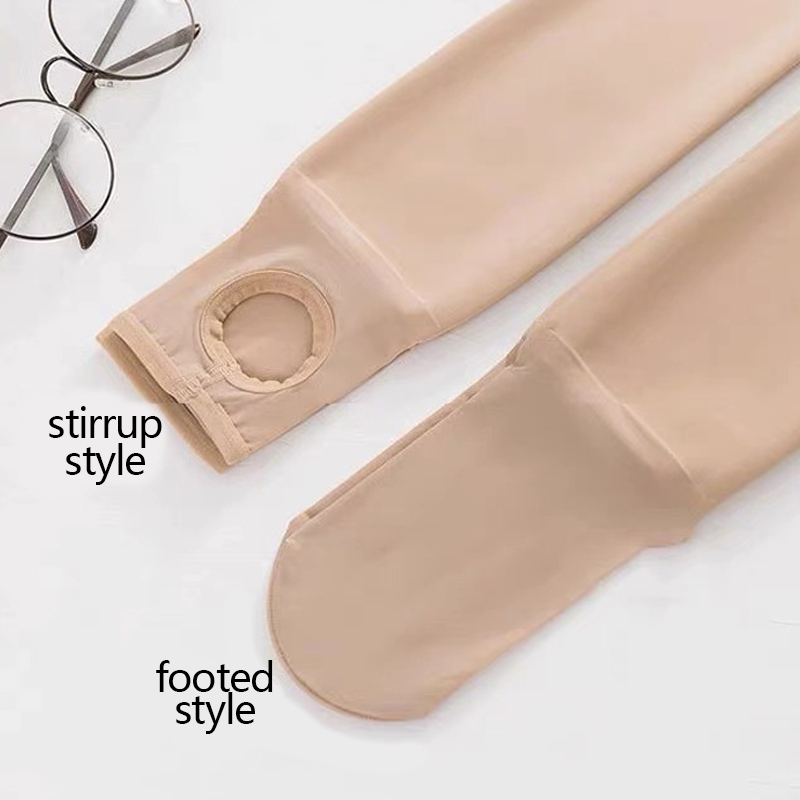 Water-light high-waisted tummy-control stockings for spring, summer, and fall in nude color, thin style, leg-flattering stockings for women, medium-th