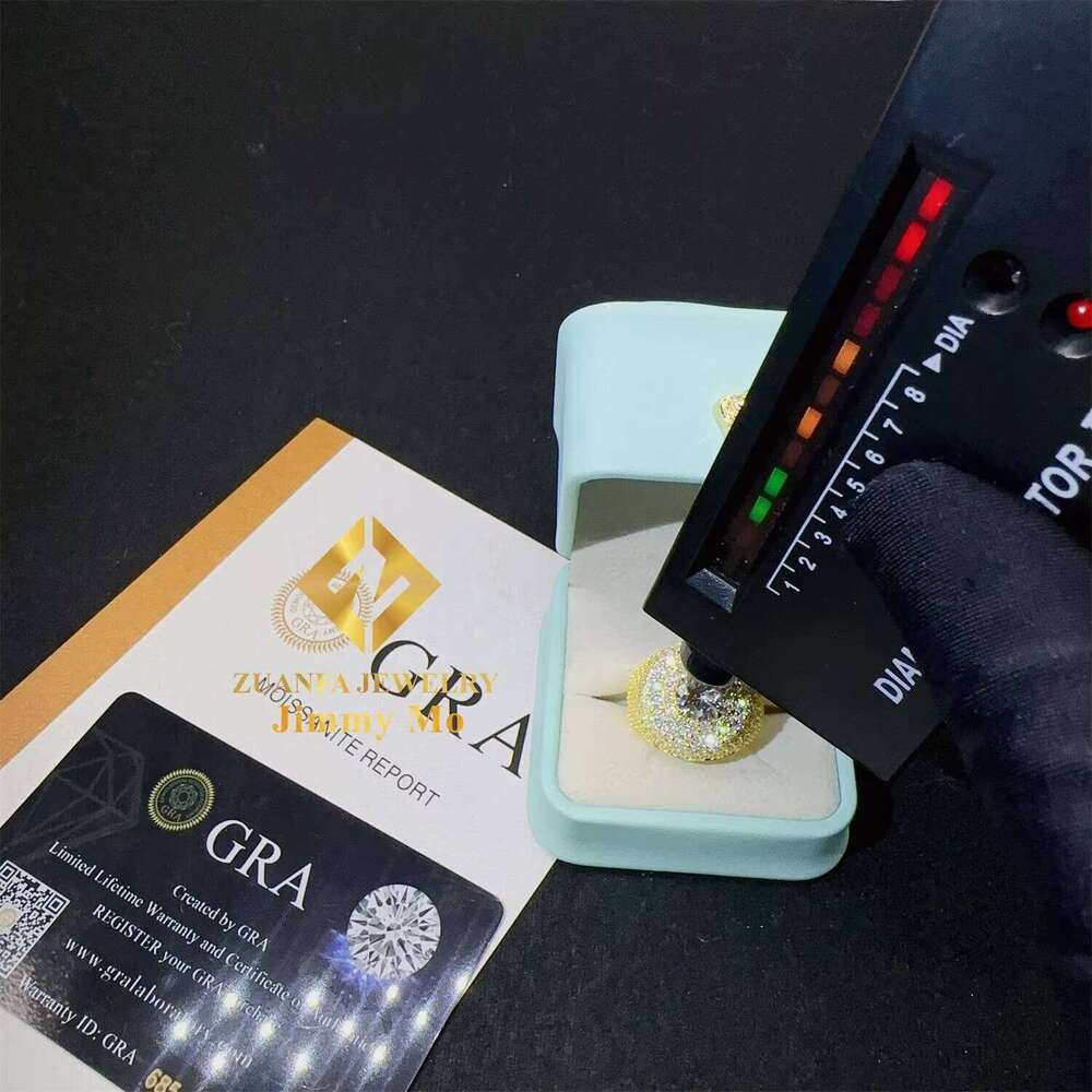 Drop Shipping Price GRA Certificates Sier Pass Tester VVS1 Moissanite Jewellery Dia Full With Iced Out