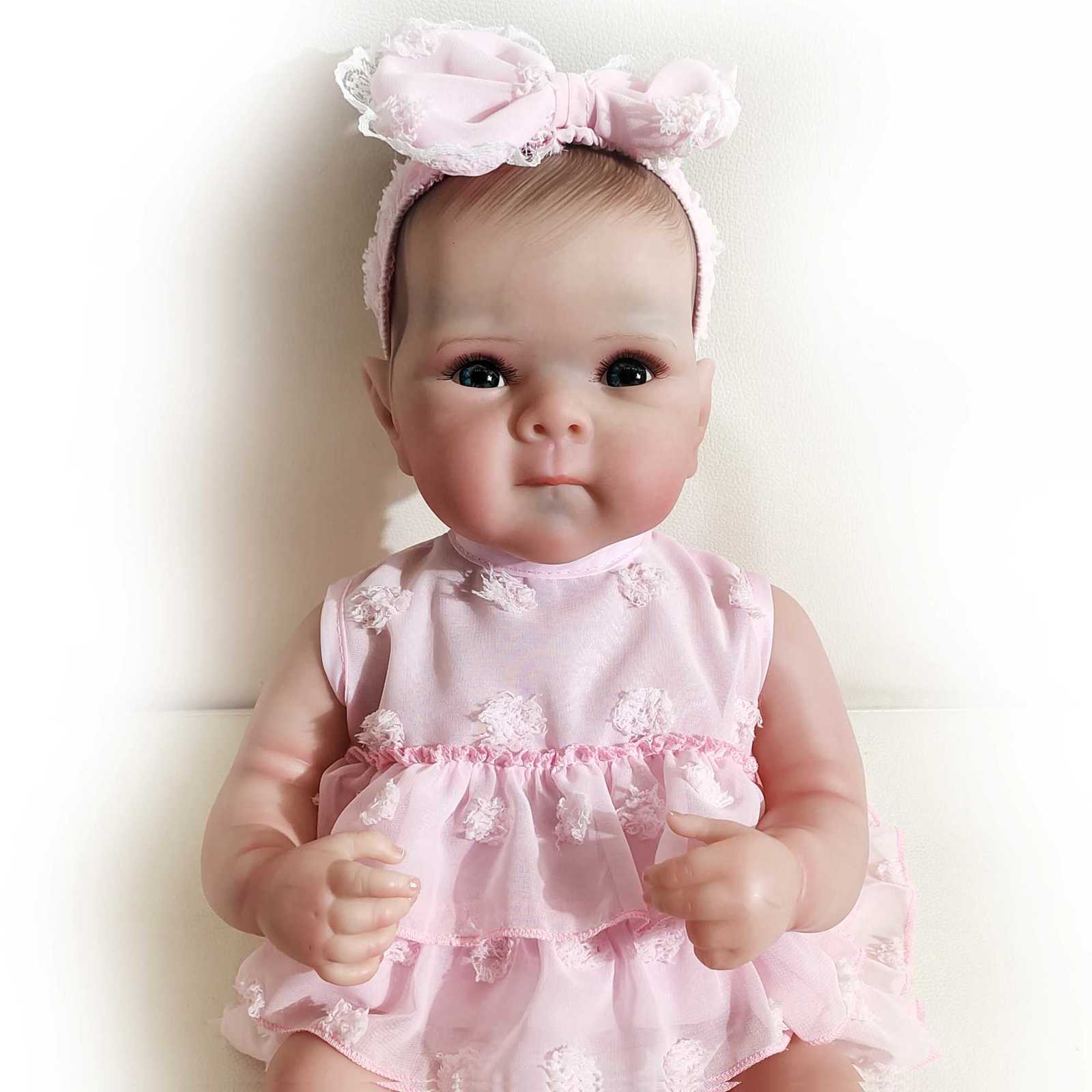 18-inch Lifelike Full Body Bettie Reborn Baby Newborn Doll Cuddly Baby Multiple Layers Painting 3D Skin with Hand Drawn Hair W250728