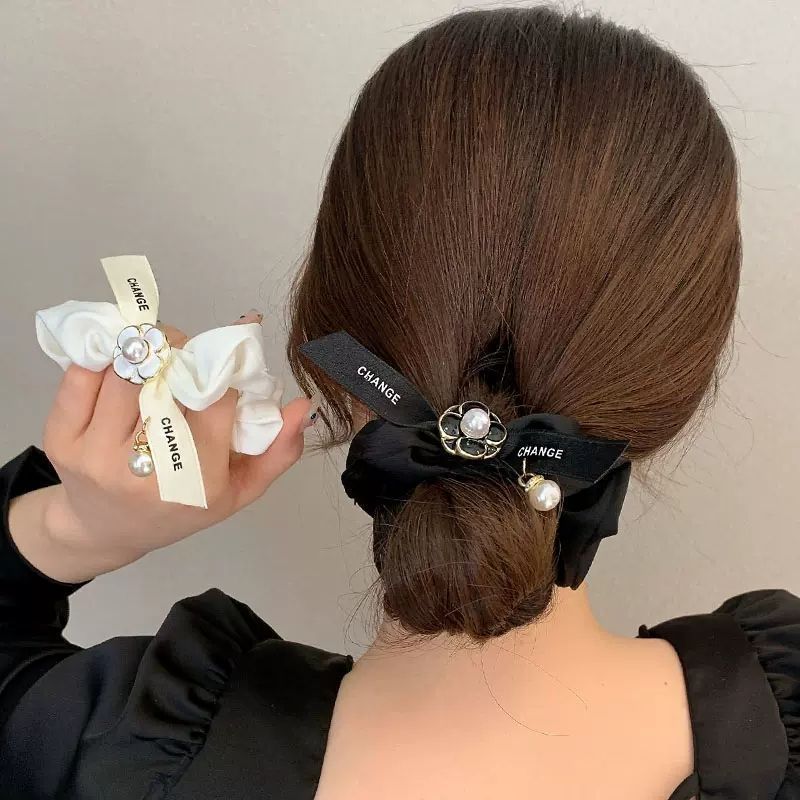 Black Hair Tie for Women Elastic Hair Band Simple High Elasticity Durable Hair Accessory 250728