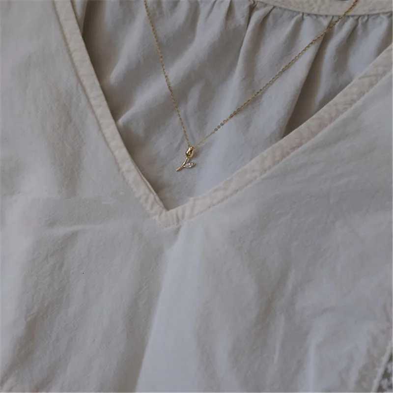 Sterling Silver Flower Pendant Necklace 925 Silver Clavicle Chain for Women Romantic Engagement Jewelry Gift Z250910