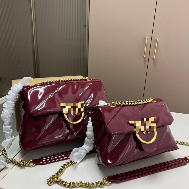 Brand Swallow Bags Genuine Leather Chain Crossbody Bag Women's Flap Bag