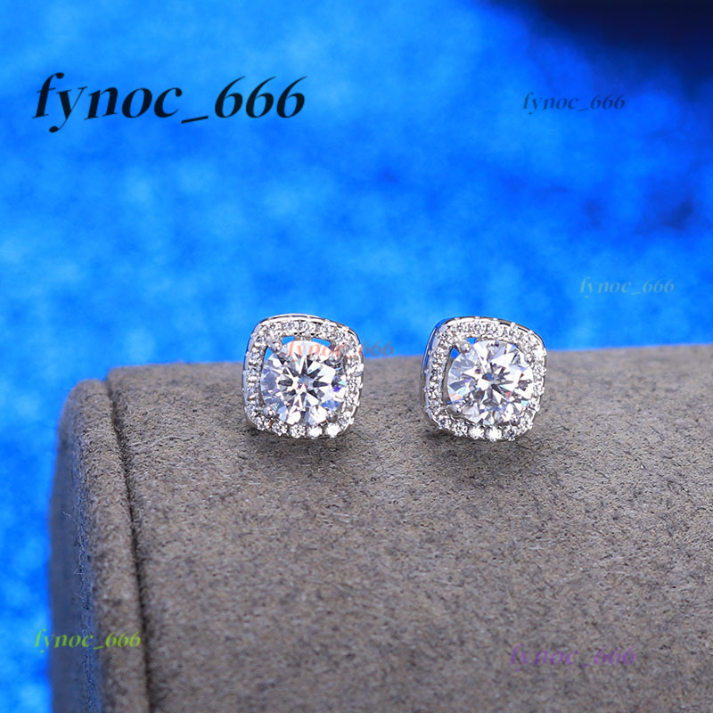 2025 Wholesale Women 925 Sterling Silver Gra Diamond Moissanite Studs Earrings