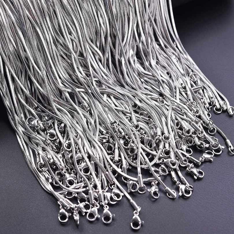 High Quality Vintage Stainless Steel Snake Chain For Women Men Accessories 45/50/60/70cm Long Necklace Jewelry Neck DIY Pendant XJ250708