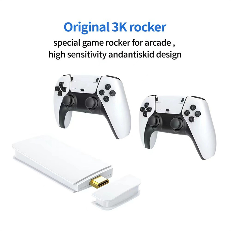 M15 4K Game Stick Mini TV Retro Video Game Console Wireless Gamepads Controller Handheld Game 68G 20000+ 128G 30000+ Games HD Output