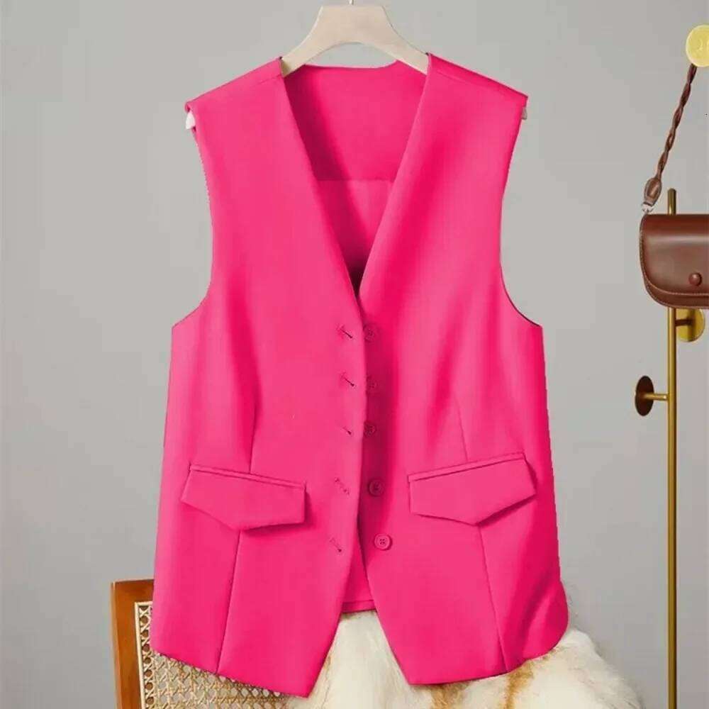Vest For Women Clothing Coats Fashion Clothes Casual Vintage Elegant Autumn Streetwear Spring Summer Solid Sleeveless Jackets