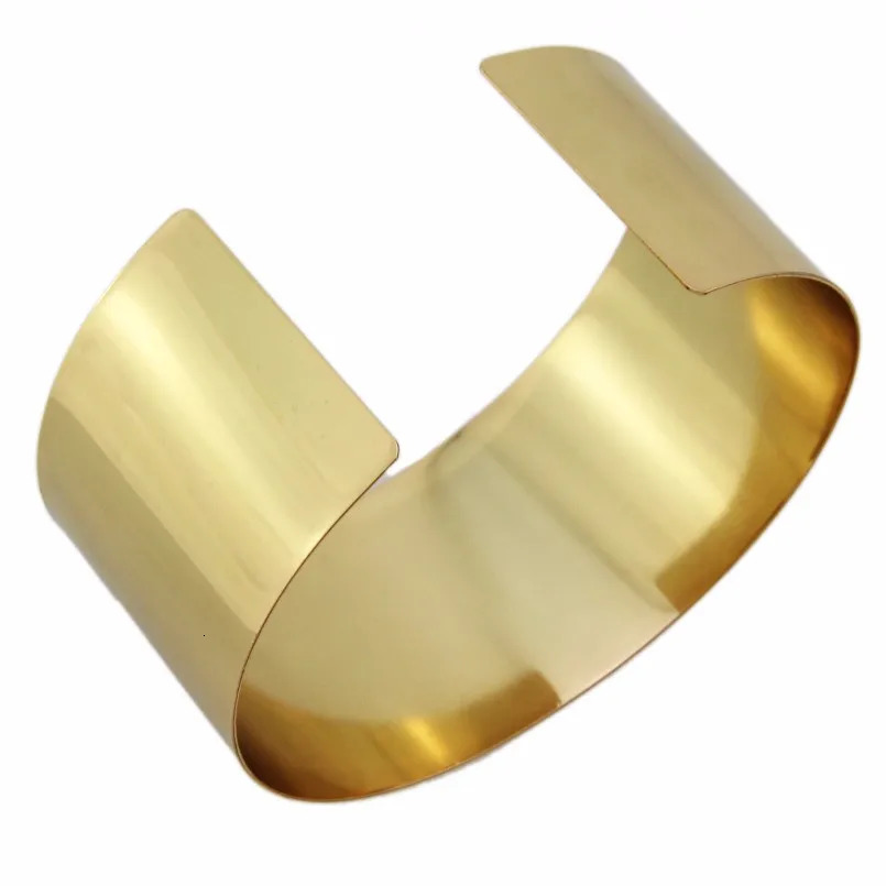 Metal Torque Choker Necklace Punk Fashion Wide Alloy Collars Statement Necklace For Women Party Accessories UKEN 250723