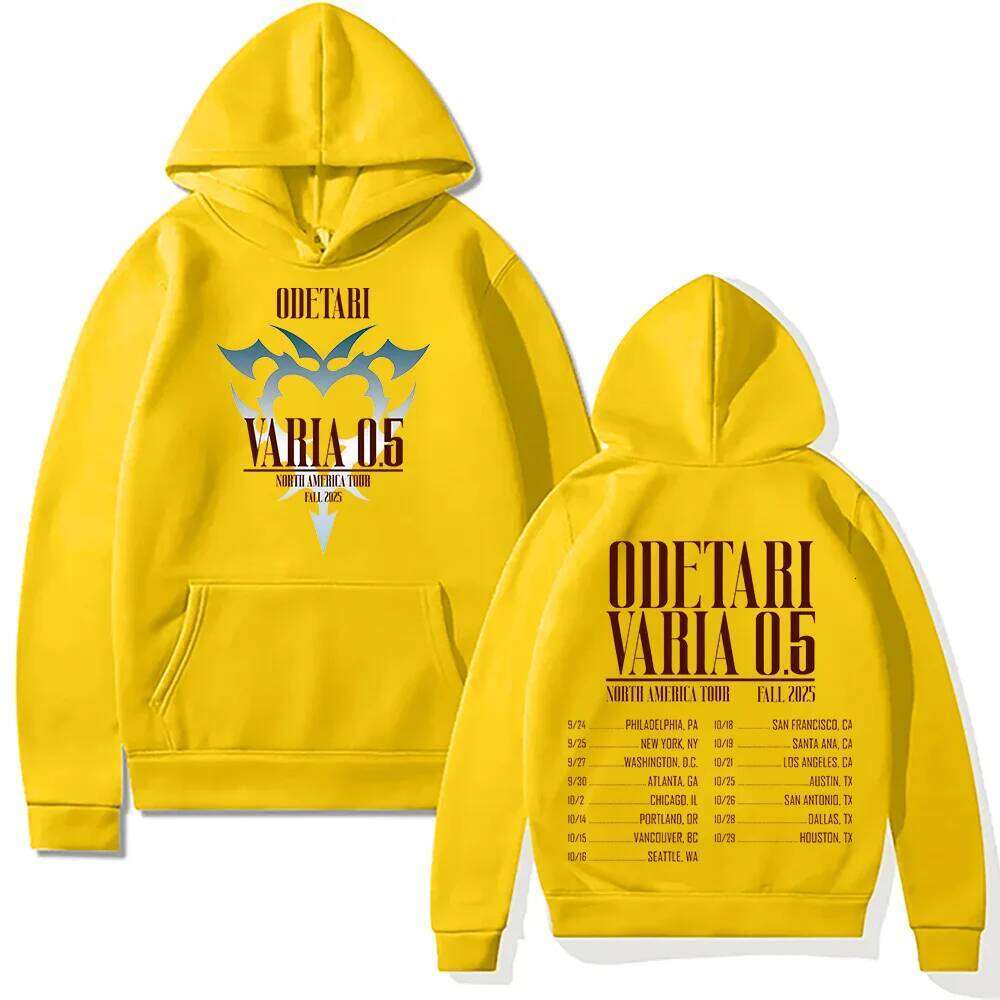 Designer Leisure High Quality Rapper Hoodie Odetari VARIA 0.5 North America Tour Fall2025 Pullover Women Men High Street Clothes Casual Y2K Sweatshirt