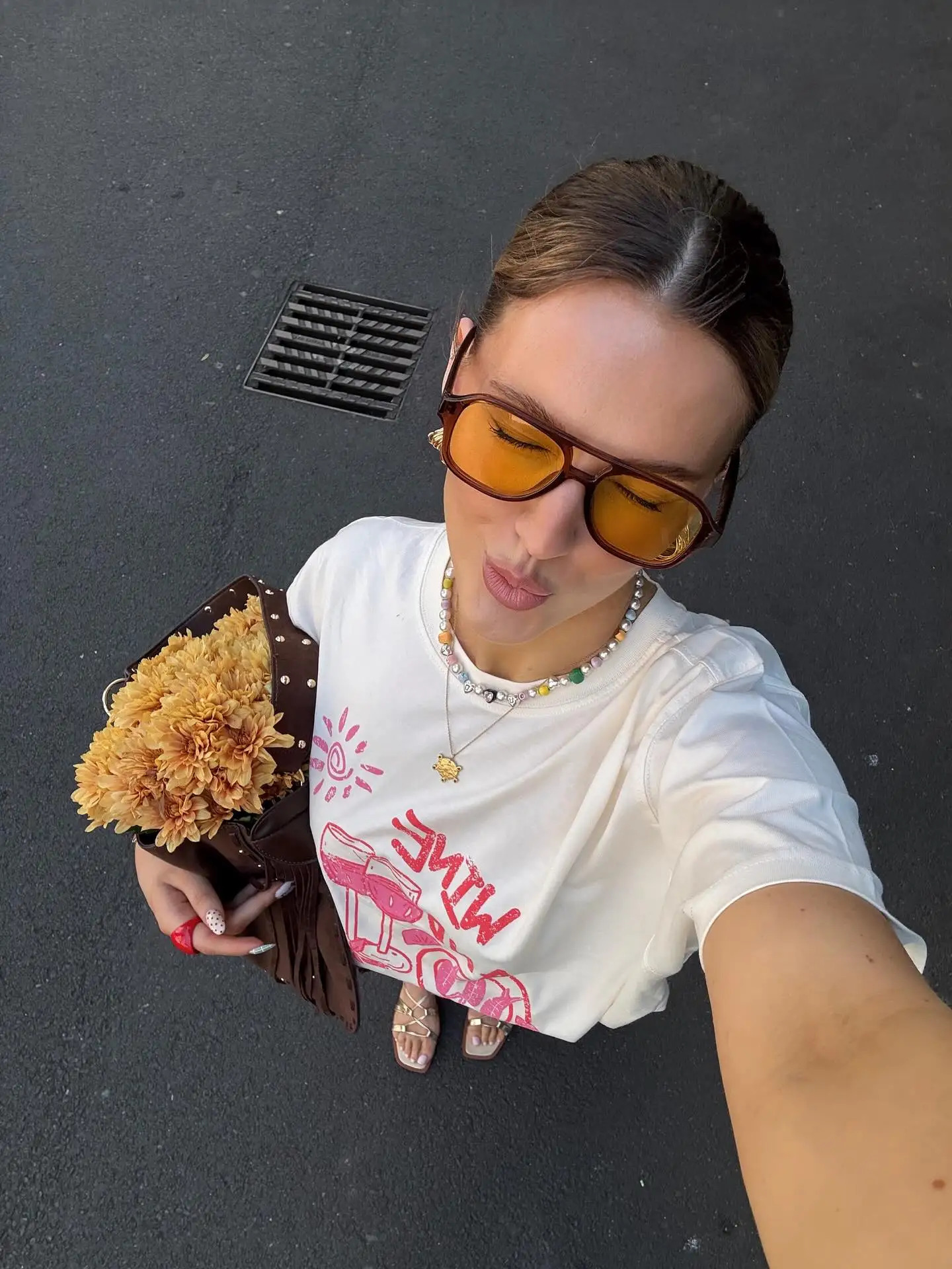 Casual Cute Wine Glass Print Graphic T Shirts Streetwear Gothic Oversized T Shirt Grunge Summer Y2k Top Harajuku Women Clothing 250728