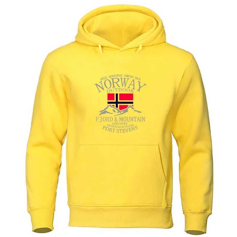 Norway Fjord Mountain Mens Autumn Street Clothing Hoodies Loose Fashion High Quality Hoodies Oversized Casual Clothing Women W250408