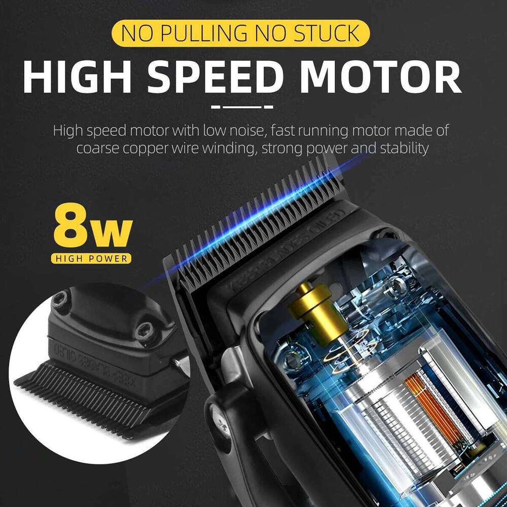 KEMEI Professional Set Hair Cutting hine Cordless Barber Clipper LED Display Beard Trimmer Men