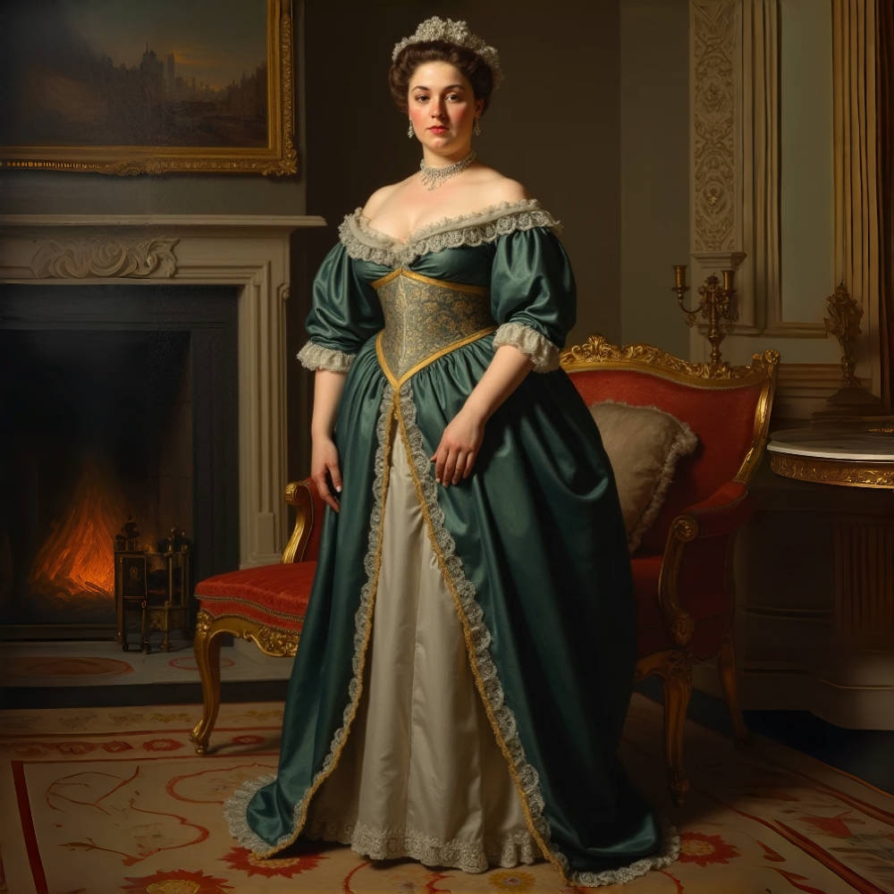 Hunter Green Victorian Prom Dresses Vintage Corset Evening Gown Half Sleeves Plus Size Special Occasion Wear Masquerade Costume For Women