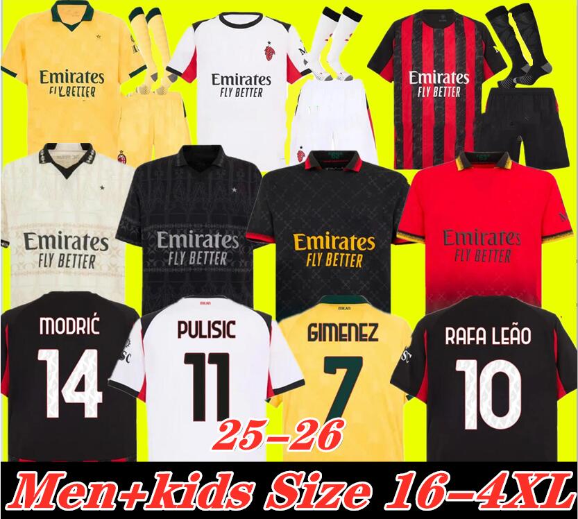 KOCHE PULISIC RAFA LEAO Soccer Jerseys 2023 2024 MILANS REIJNDERS LOFTUS-CHEEK Maignan GIROUD Football Shirt Set, Adult & Kids Kit Uniforms