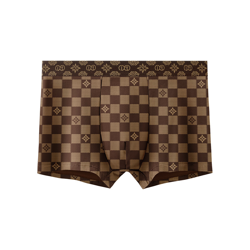 Men's Pure Cotton Printed Boxer Briefs Mid-Rise designer Boxer Shorts Comfortable and Breathable for All Seasons